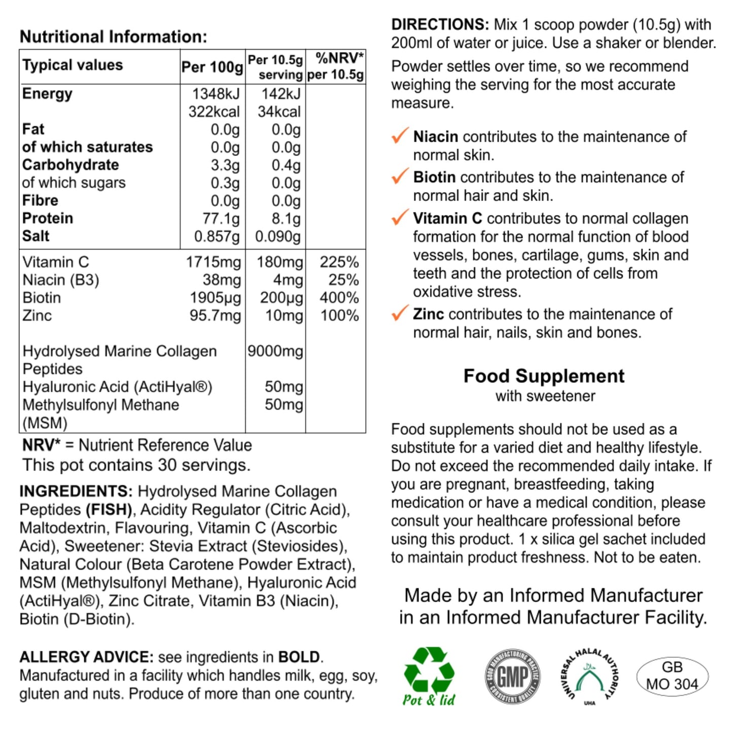 Marine Collagen Blend - Orange & Mango Flavour